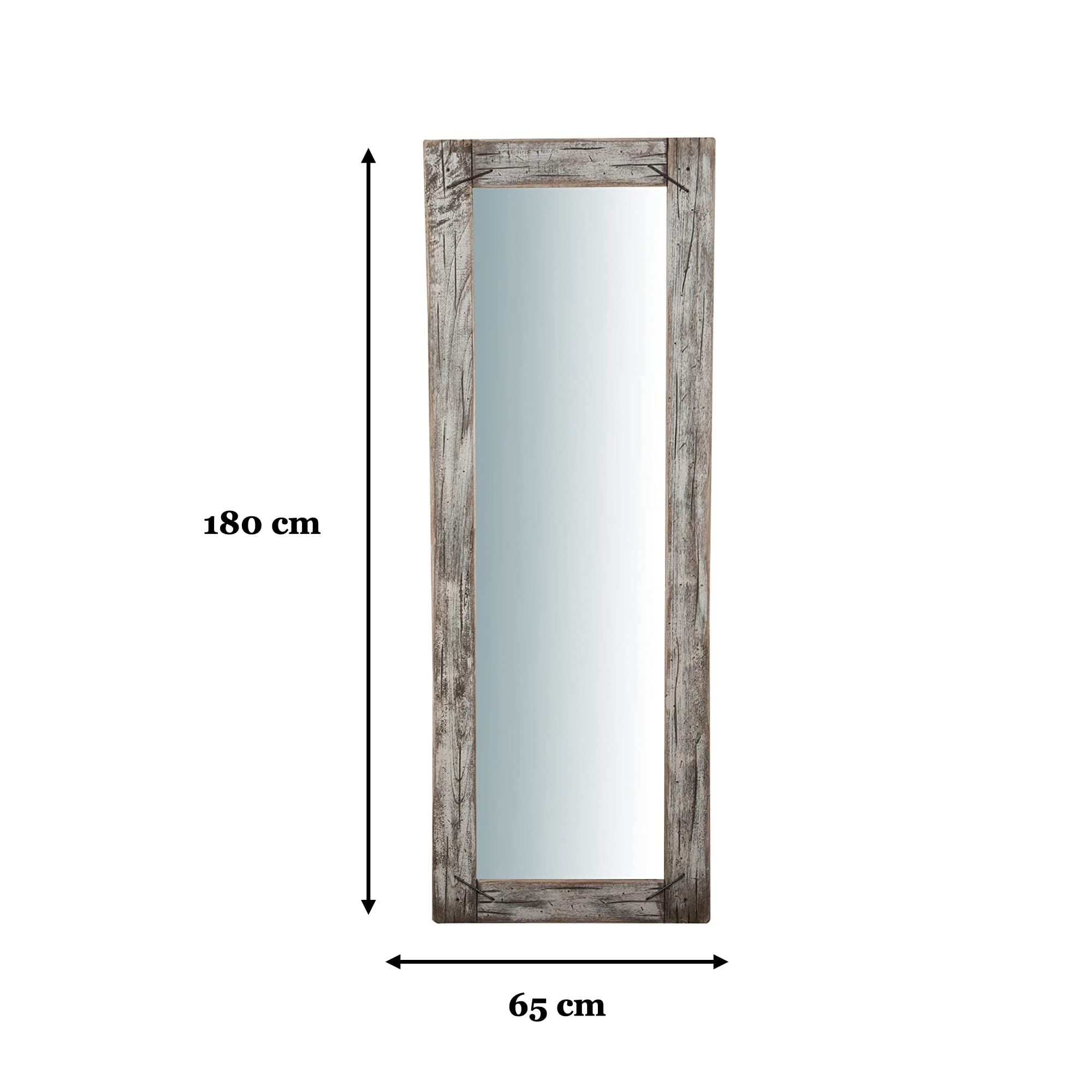 Biscottini Specchio da parete lungo 180x4x72 cm - Specchio da terra e