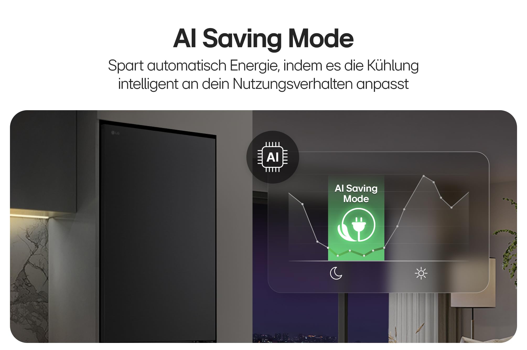 LG GMBS30SDEP SLIM Fit&Max Multi-Door Kühlschrank mit Gefrierfach (580 L, Energieklasse D) vollintegrierbar oder freistehend, DoorCooling+, LinearCooling, Schwarz