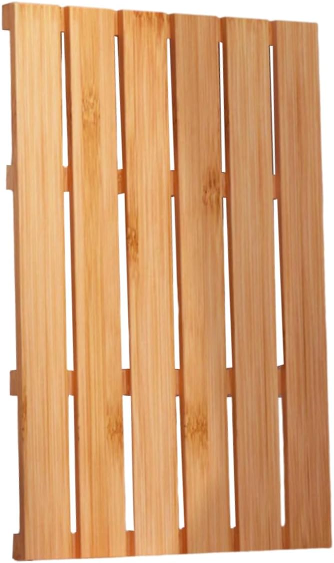 Non Slip Wooden Floor Mat for Indoor and Outdoor Use Stylish Design Slip Resistant Base Easy to Clean Versatile for Bathroom Spa Sauna