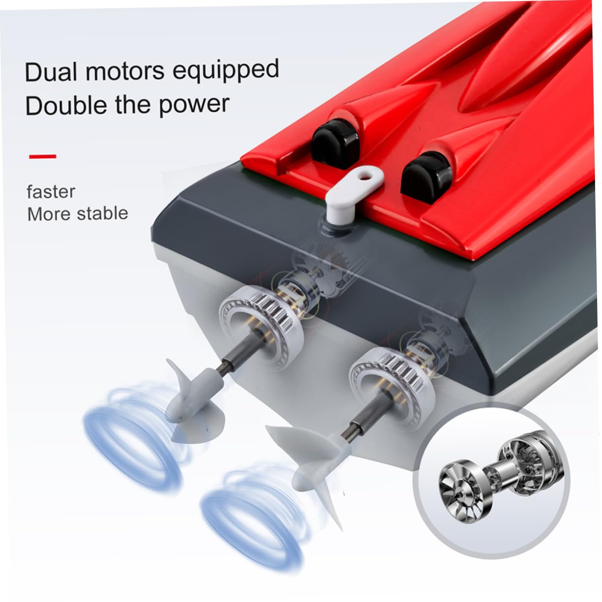 BESTonZON Barco de Piscina Eléctrico Juguete de Barco Control Remoto para Lagos para Velocidad Rápida