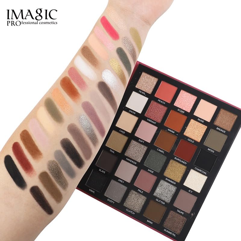 Image of IMAGIC Elegant Makeup Eyeshadow Palette, All In One Set 79 Colors Makeup Kit Matte Shimmer Eye Shadow Highlighters Contour Blush Powder All In One Makeup Palette 99.5g
