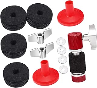 NULYLU 1juego Soporte Para De Batería Fieltro Antideslizante Juego De Accesorios Para Drum Kit Color Rojo Compatible Diversas