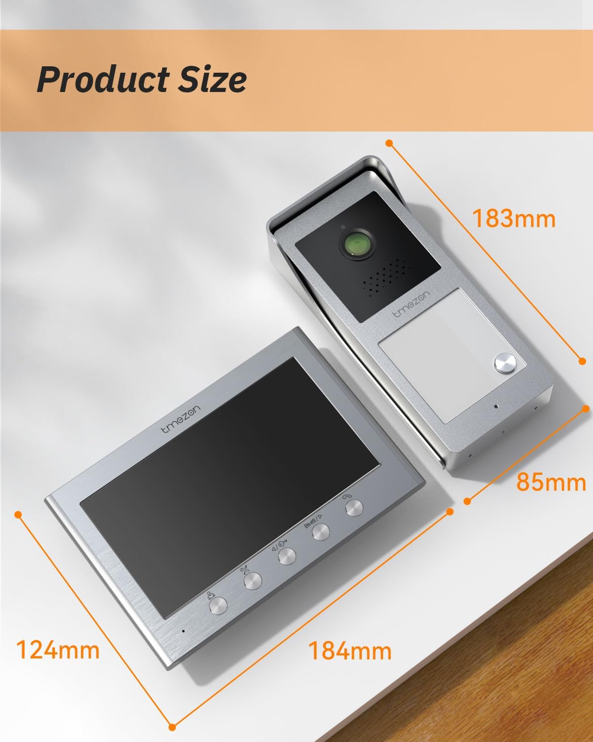 Dimensions del monitor interior i del timbre exterior.