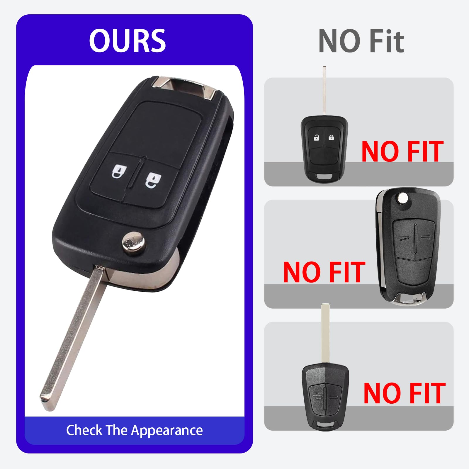 433MHZ Remote Key Fob for Vauxhall Astra J Insignia Zafira B Meriva Cascade Adam Mokka Corsa E For 2 Buttons Vauxhall Key Fob Replacement with 46chip — view 4