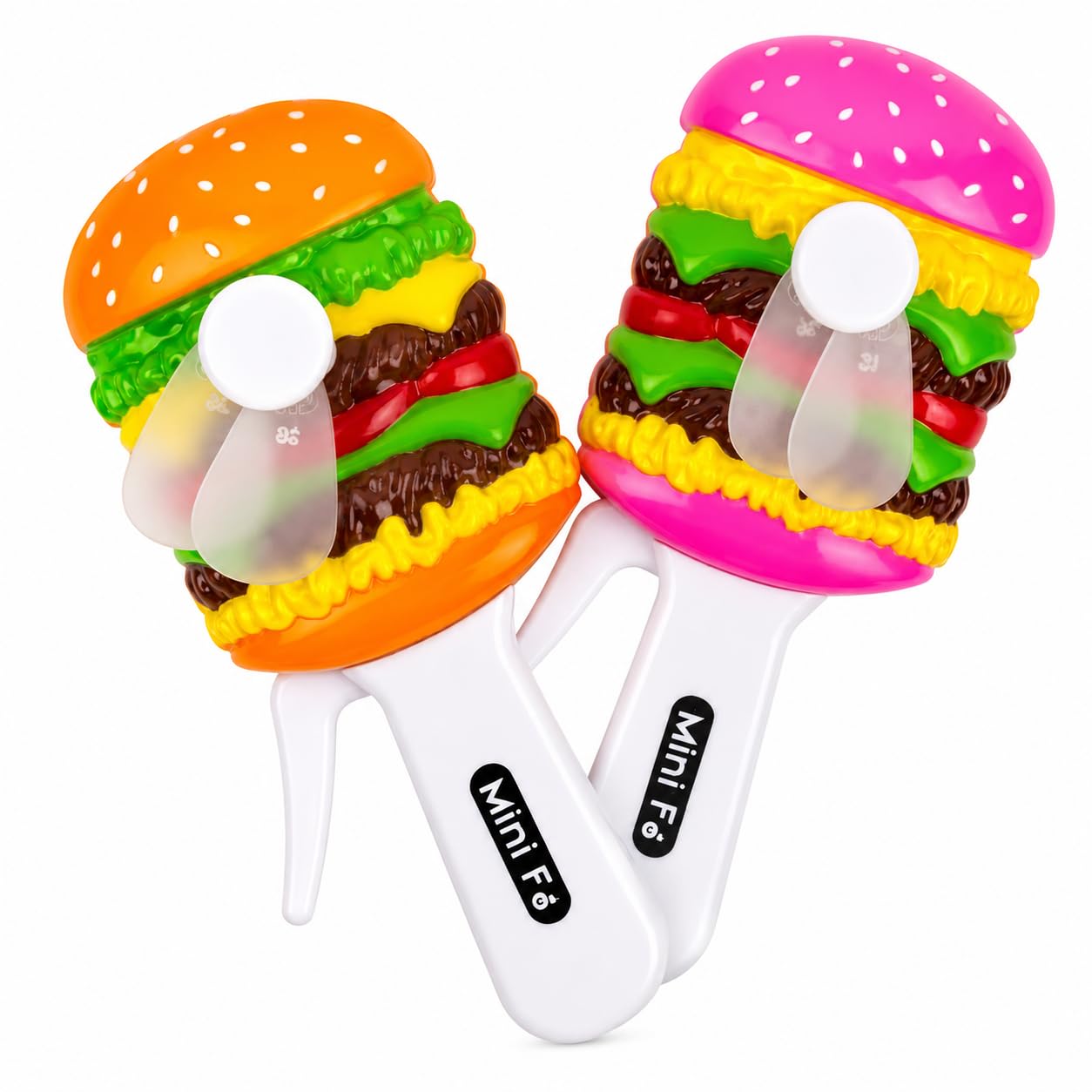 Mini Hand Fan for Kids & Adults | Manual Hand Press Portable Cooling Fan | Burger Shape Mini Pocket Fan | Lightweight Travel Fan for School, Office, Outdoor & Summer (Pack of 2)-image-28