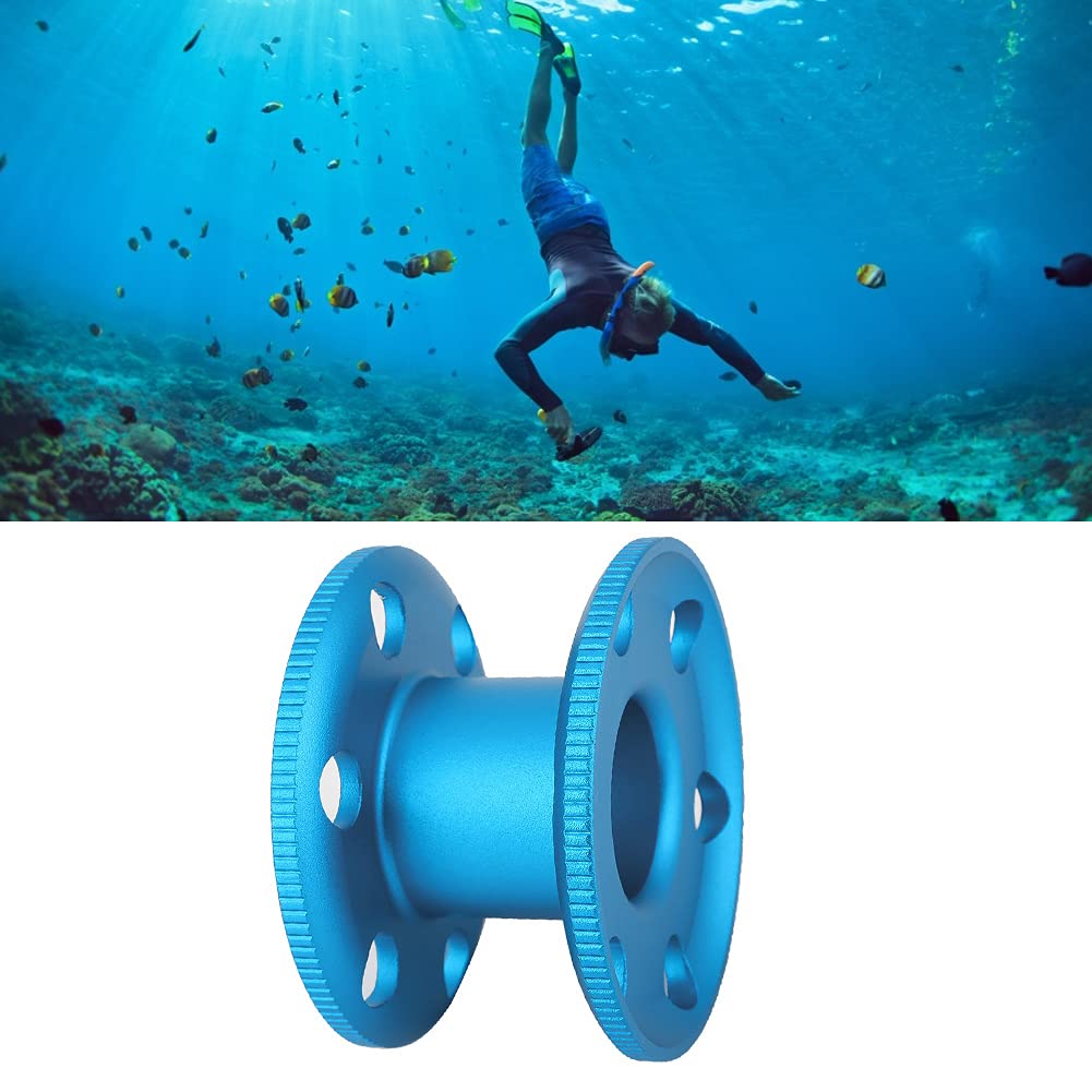 Bobina immersione lega alluminio resistente mulinello subacqueo leggero per immersioni grotta tecniche bobina vuota ampio foro centrale Blu