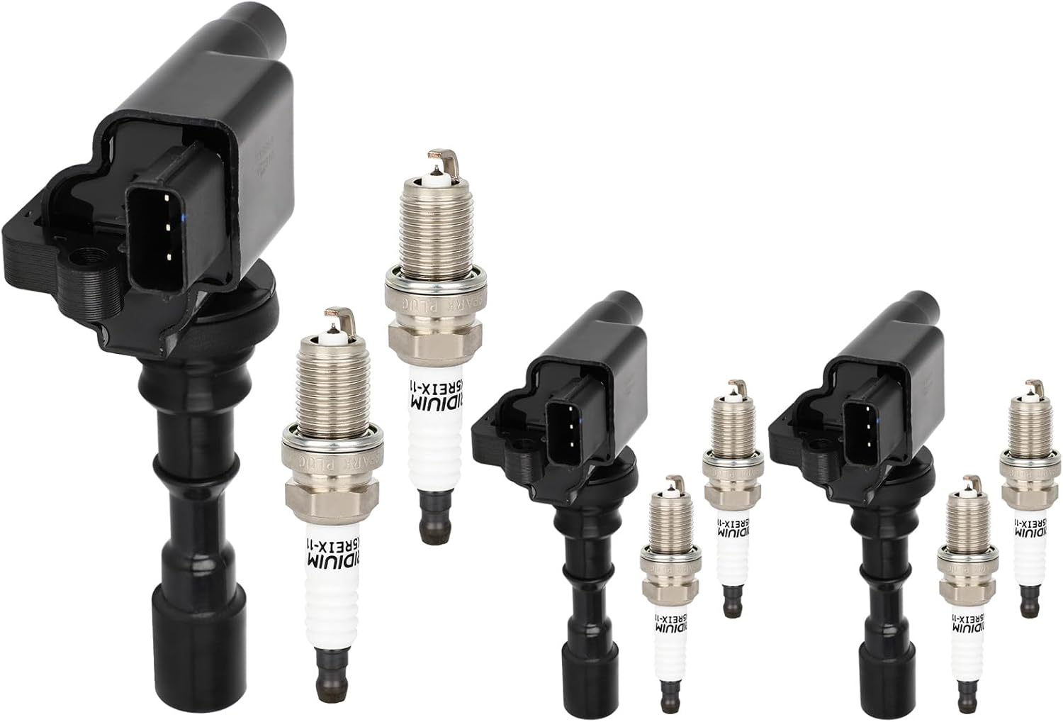 cciyu 3 ignition coils wilth 6 iridium Spark Plugs,for Kia Amanti 3.5L 2004-2006,for Hyundai XG350 3.5L 2003-2005,for Hyundai Santa Fe 3.5L 2003-2006 ‎C1435, UF-439, 5C1428