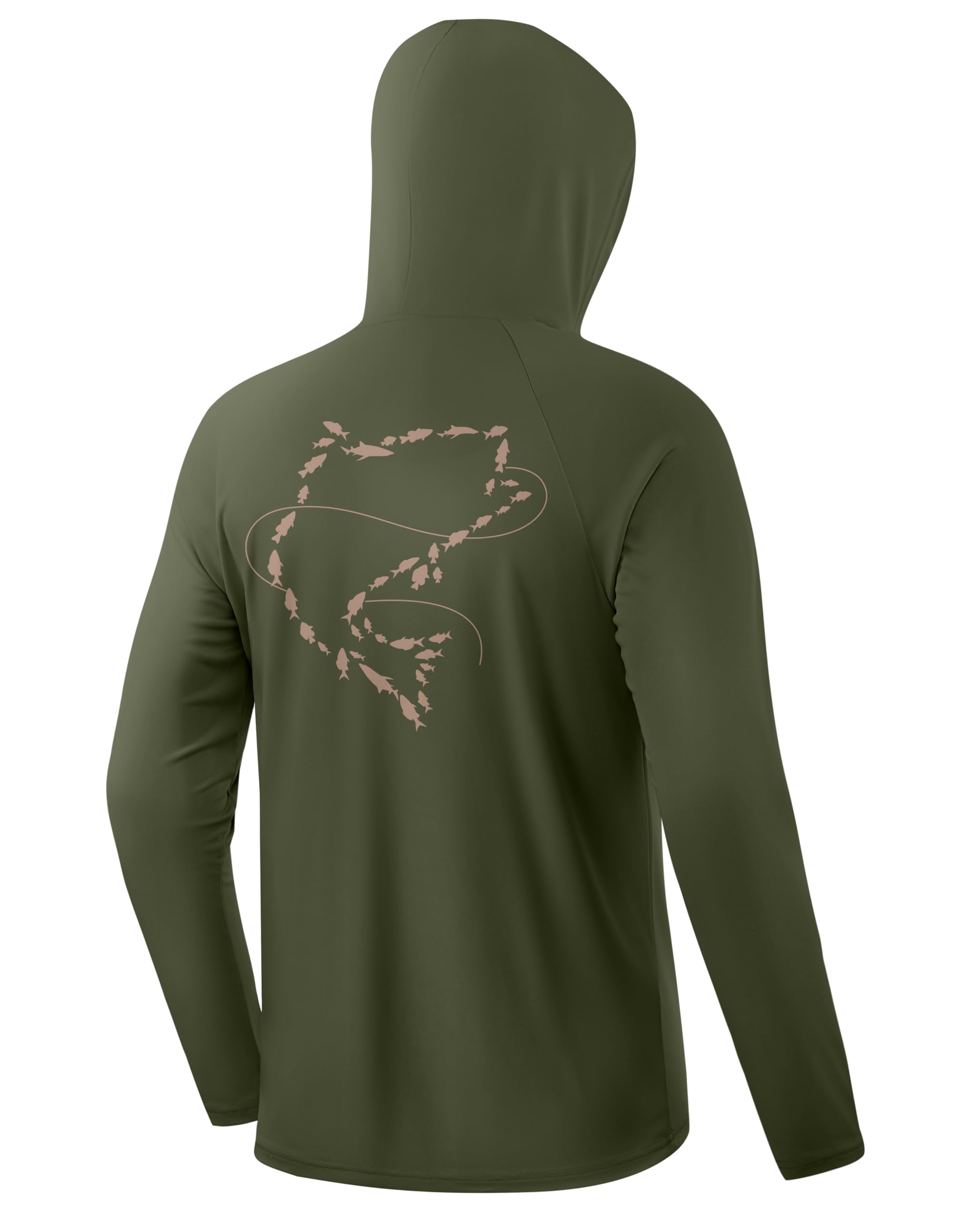 Pudolla Men's Sun Protection Hoodie Shirts UPF 50+ Long Sleeve Fishing Swim Shirt Lightweight Quick Dry Rash Guard