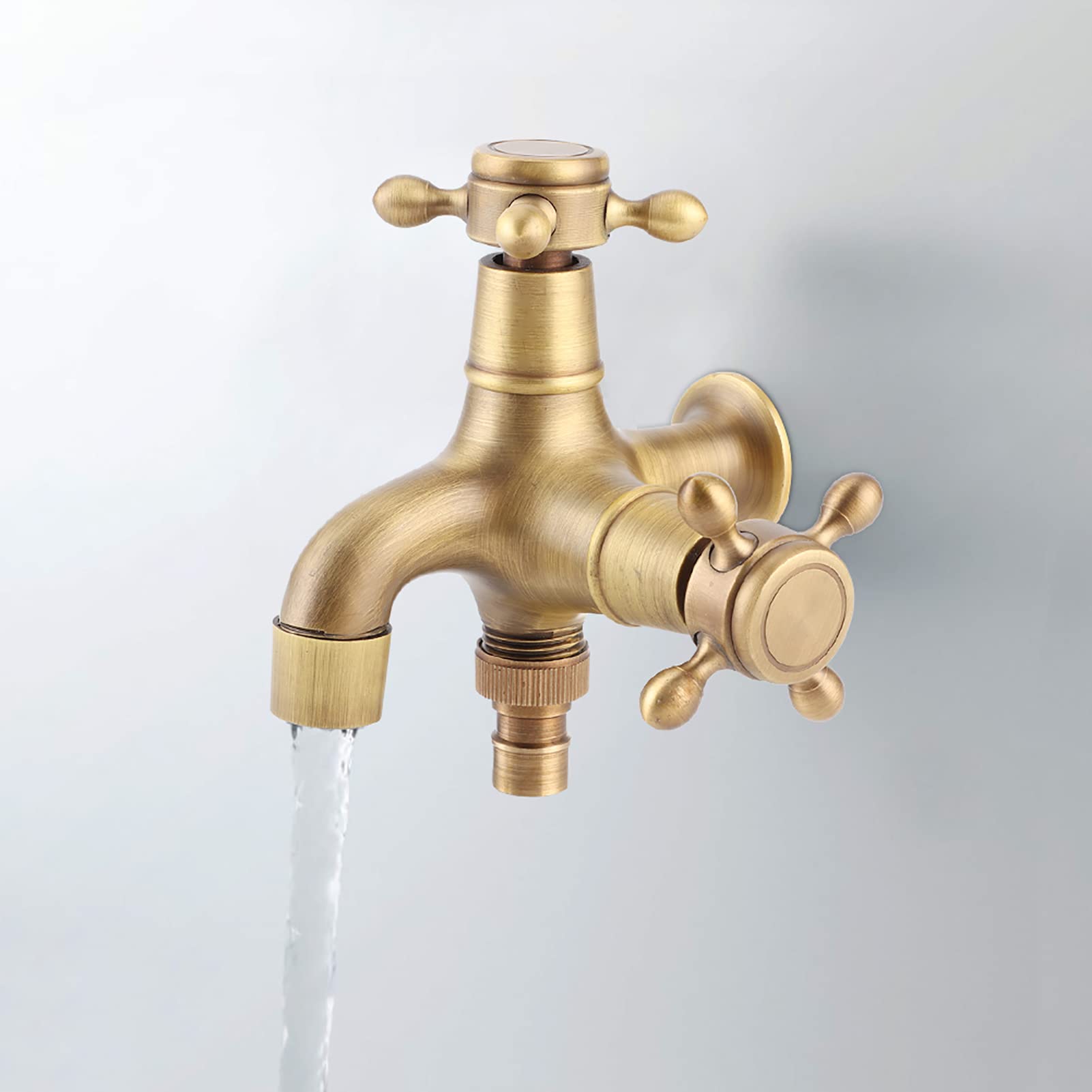 Lavatrice Rubinetto Giardino a Parete, G1/2in per Piscina in Stile Retrò | Monocomando con Rubinetto per Acqua Fredda Acqua per Lavello da Bagno da Giardino