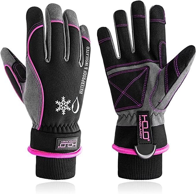AIGEVTURE Cold Weather Work Gloves Waterproof Winter Work Gloves for Men Touchscreen Insulated Winter Gloves with Thermal Fleece