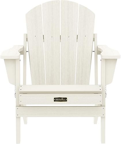 Miniatura 359 de SERWALL - Silla plegable Adirondack para patio, jardín, exterior, resistente a la intemperie, sillas para hoguera, color naranja