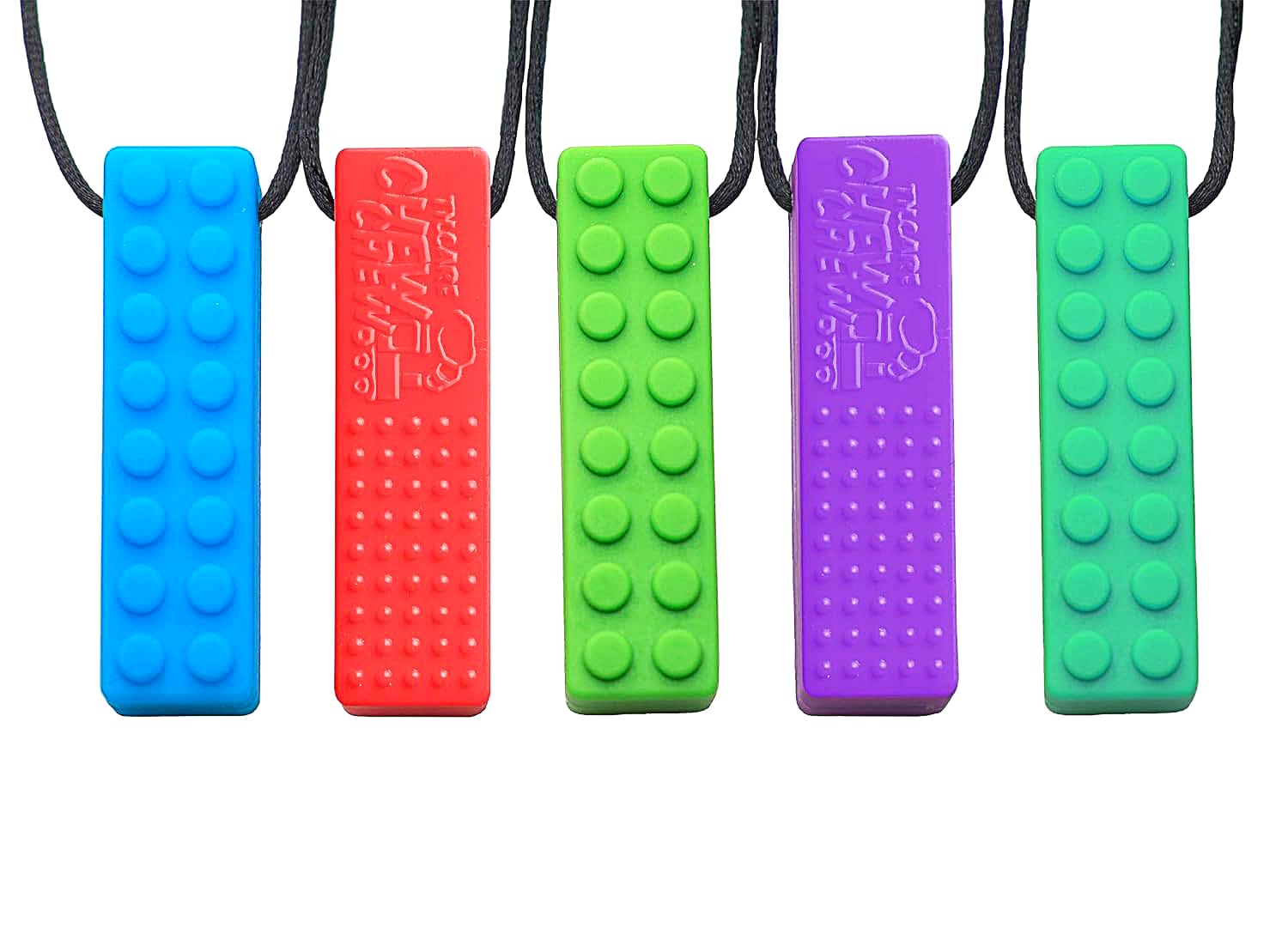 Tilcare Chew Chew Sensory Necklace – Best for Kids or Adults That Like Biting or Have Autism – Perfectly Textured Silicone Chewy Toys - Chewing