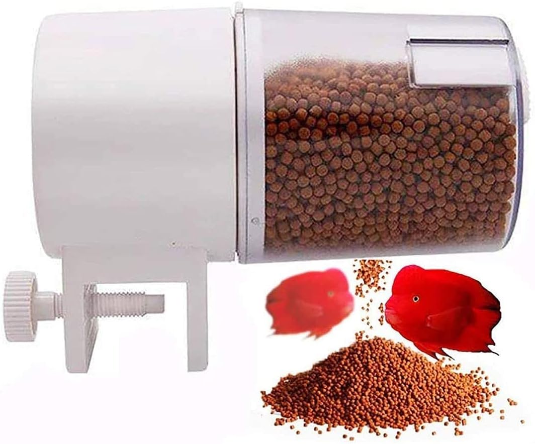 Fish Feeder Automatic Fish Feeder Aquarium Tank Timer Auto Feeder Suitable for Granulated Flakes and Other Fish Foods Timer Feeder for Vacation and Weekend