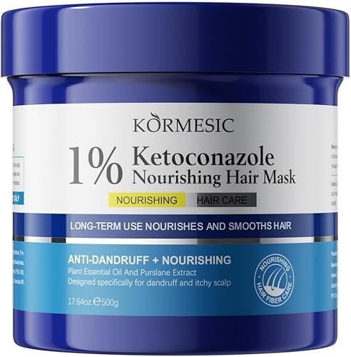 KORMESIC 1% Ketoconazole Nourishing Hair Mask, Anti-Dandruff Scalp Treatment, Deep Moisturising, 500g
