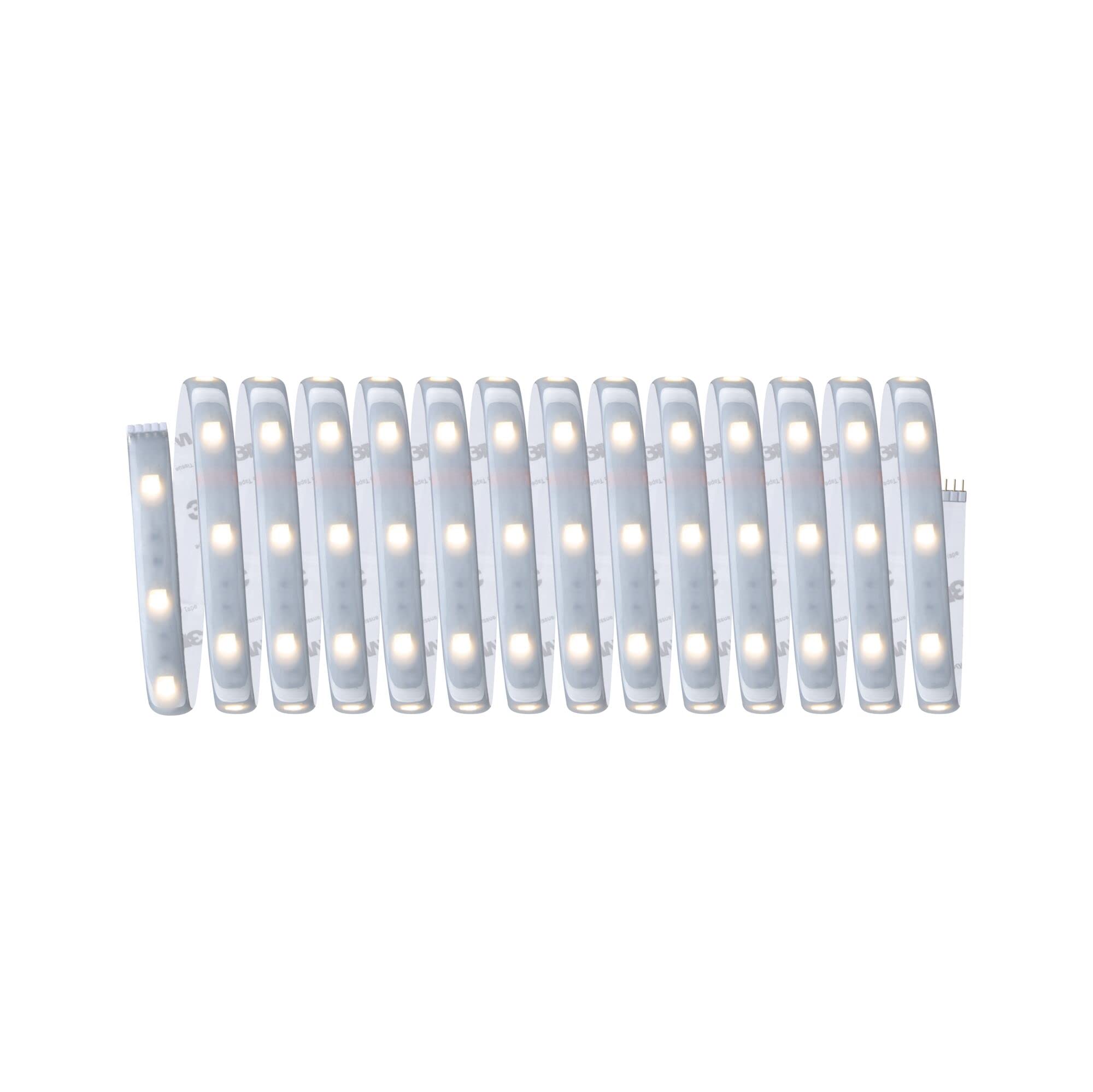 Paulmann 78867 MaxLED 250 Strip LED Smart Home Zigbee 5m IP44 22W 1000lm 30LED/m RGBW+ 36VA regulable, plateado, plástico