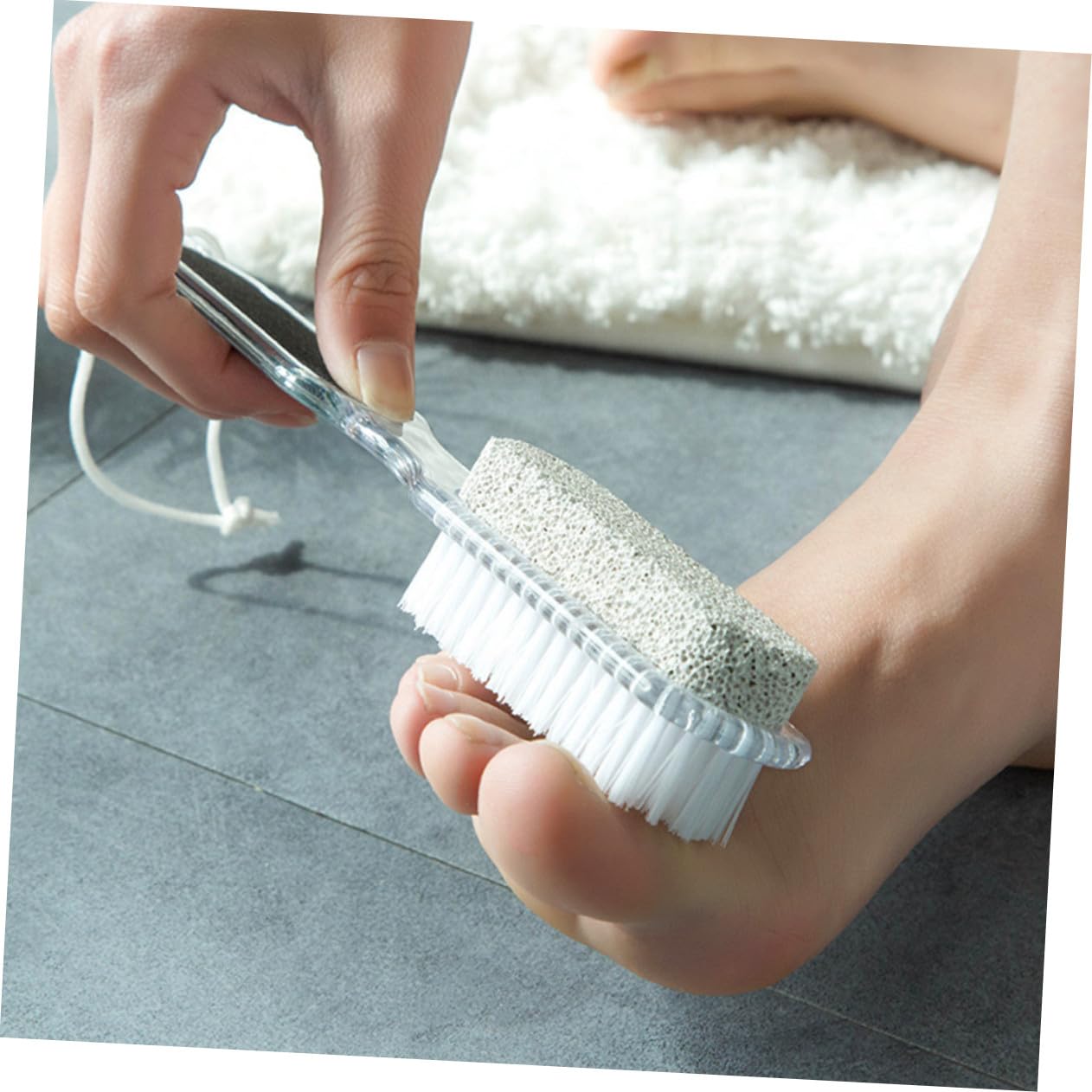Veemoon Foot Care Kit con Raspa Piedi Spazzola per Unghie Pietra Pomice per Esfoliazione e Rimozione di Morta Kit Ergonomico per Piedi Lisci e Rinnovati