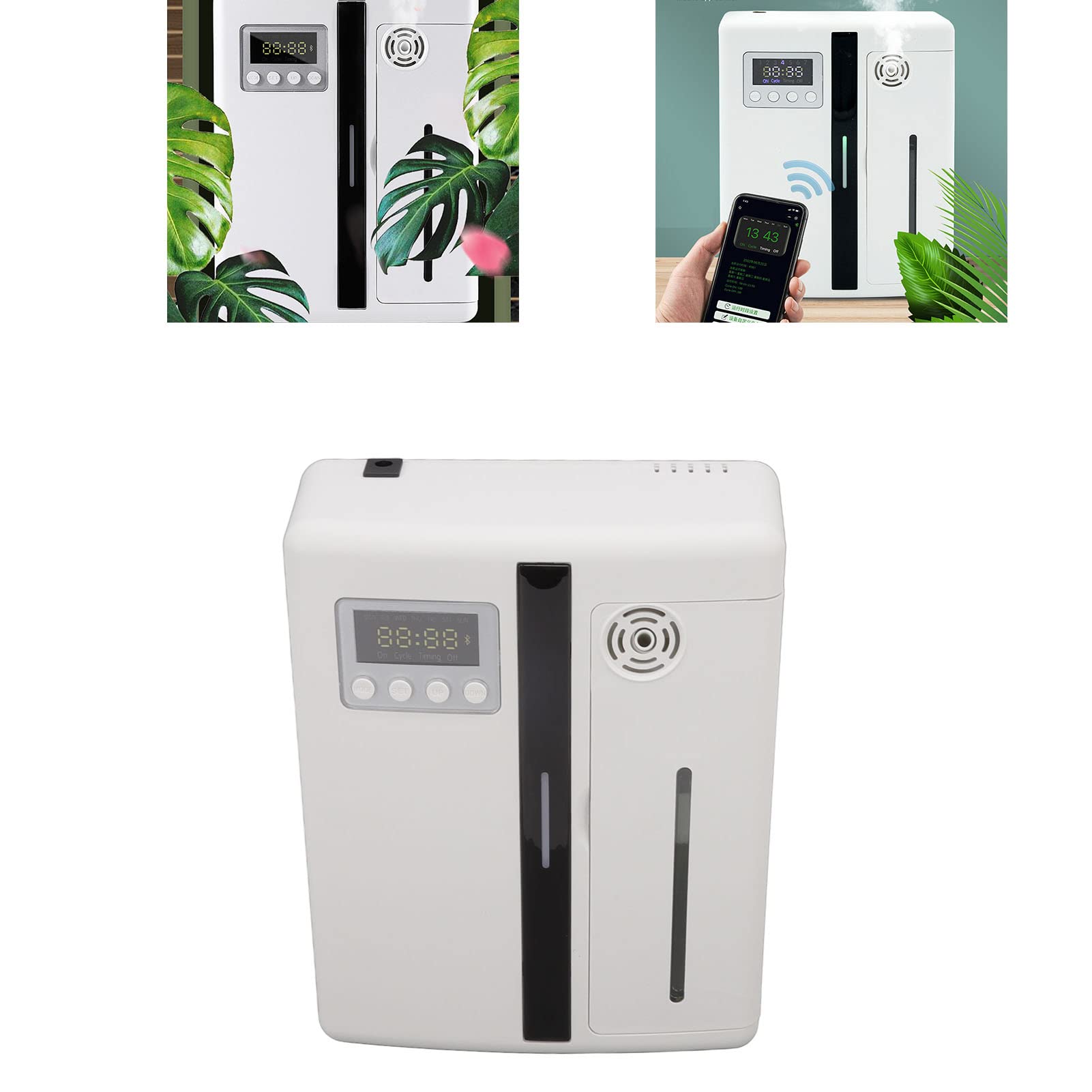 Difusor De Aceites Esenciales, Smart Scent Air Machine, Difusor Automático De Aroma con Tecnología De Nebulización,Máquina De Aire Perfumada Inteligente para El Hogar, Hotel, Bar, KTV EU 100-240V