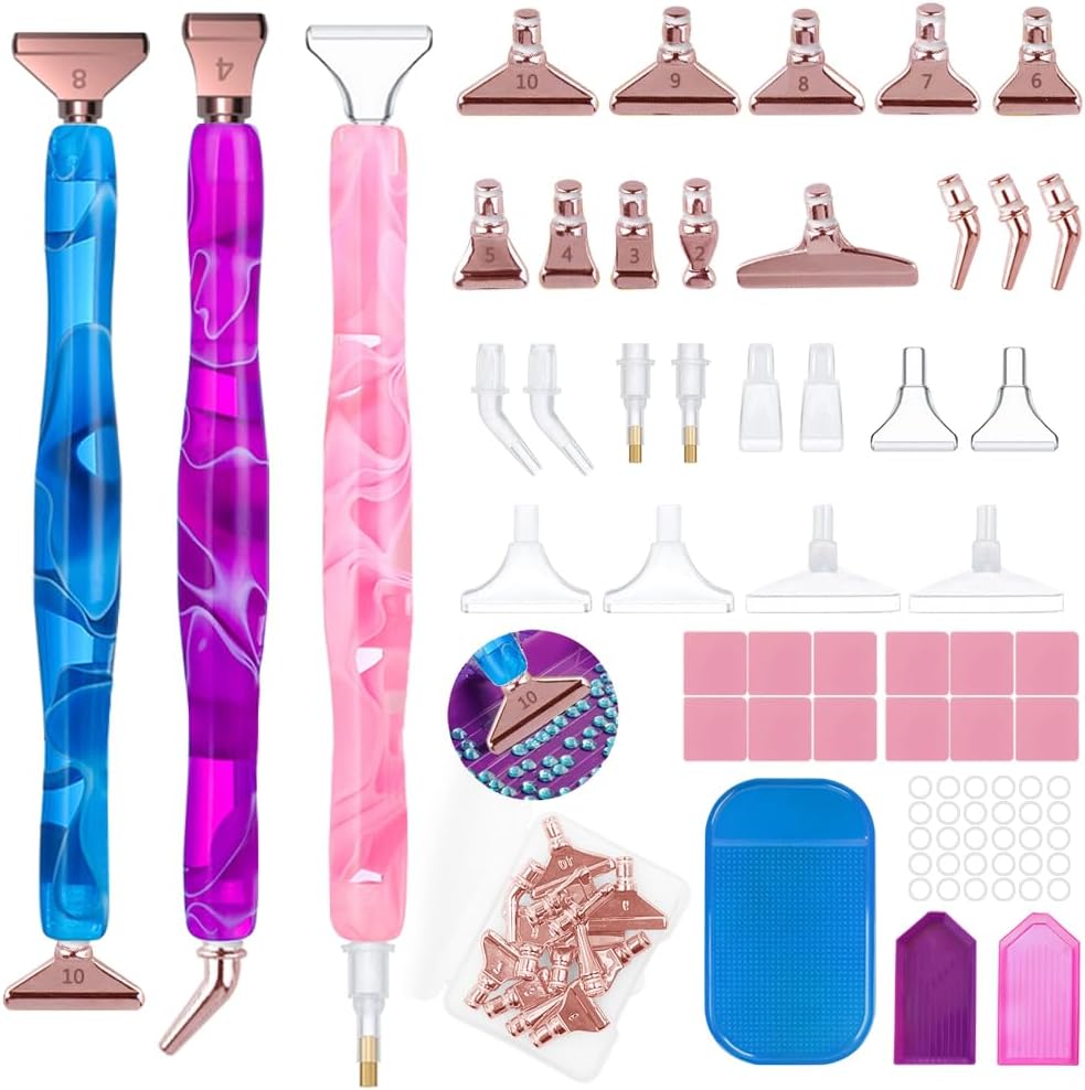 SENHAI 45 Pcs Diamond Painting Pen Kits, SENHAI Diamond Art Pens Stainless & Plastic Steel Tips Personalized 5D Diamond Painting Accessories Tools for DIY Painting Crafts