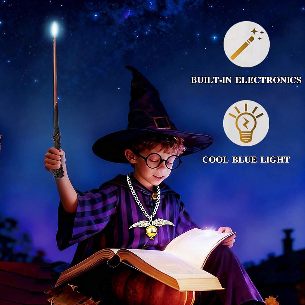 KBIBCK Hermione Granger Wand, 38CM Hermione Wand Light Up, USB Charging Wizard Wands Glow - Image 4