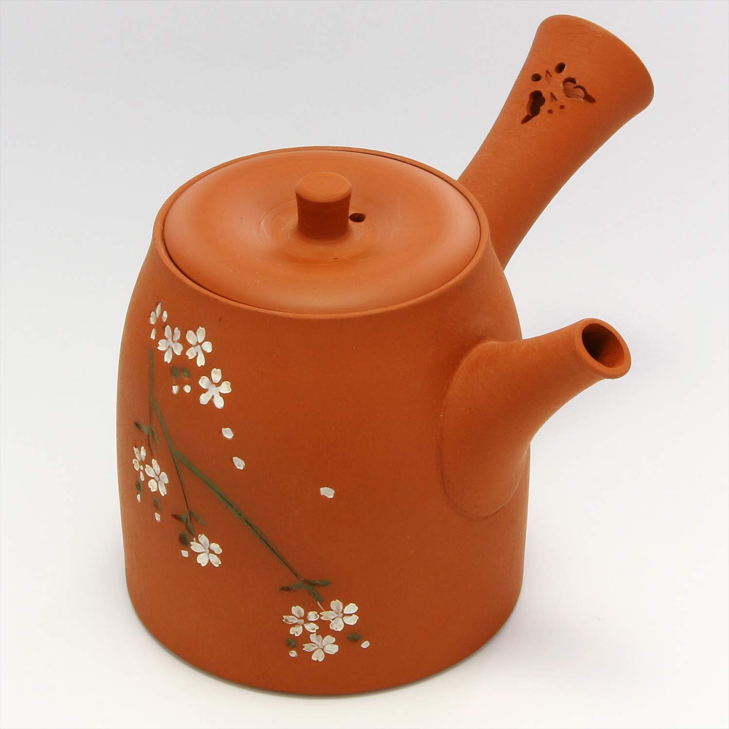 Green●常滑焼　朱泥茶注　桜　青海波彫り 　急須 Amazon｜常滑焼 青峰朱泥切立桜印花 急須 190ml 茶 Y10｜急須