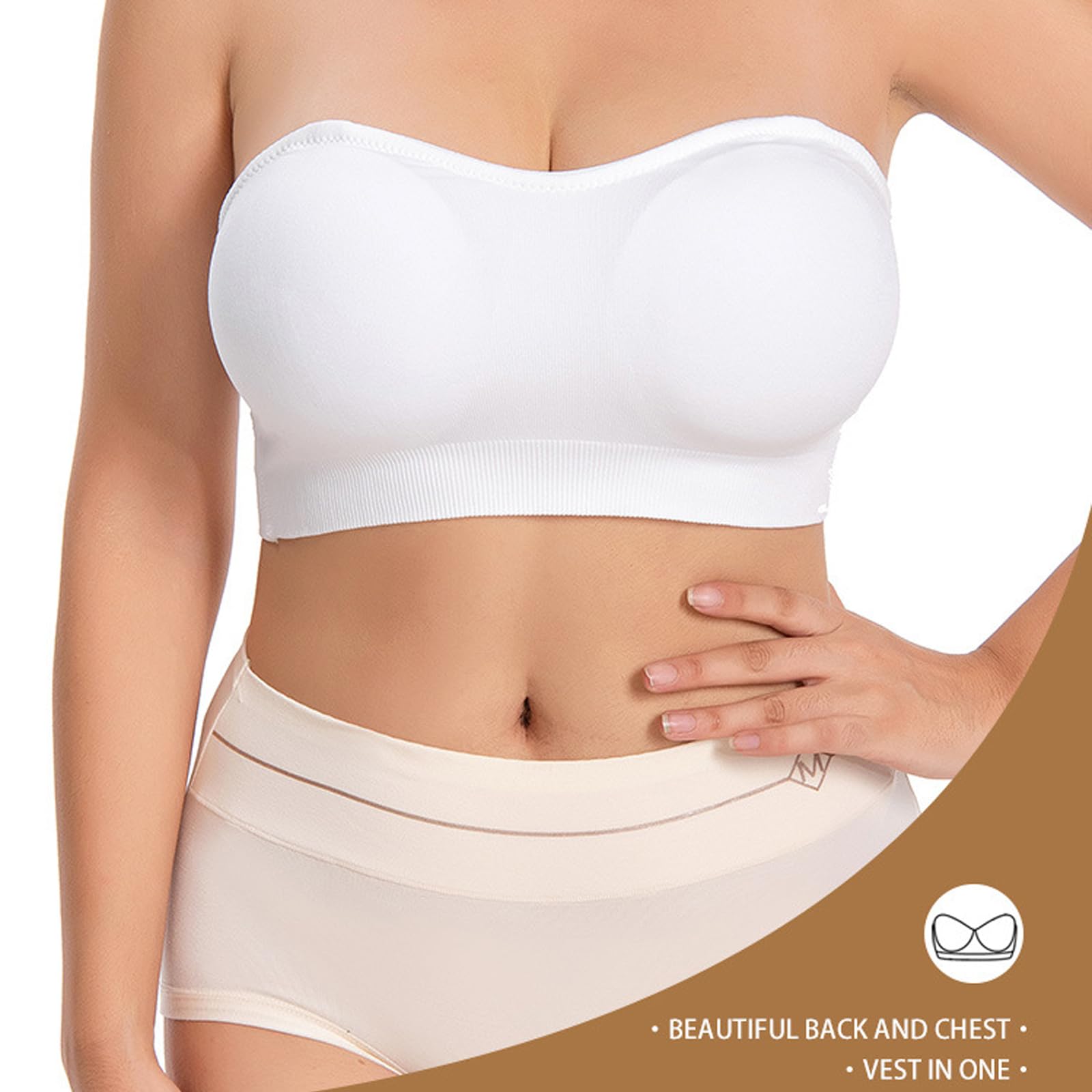 Reggiseno senza spalline con retro trasparente da donna, reggiseno invisibile riutilizzabile con spalline trasparenti rimovibili, perfetto per abiti da sposa senza schienale