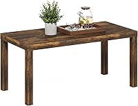Vista 1 de Furinno - Mesa de café clásica, mesa de café moderna rectangular con tablero triple grueso, mesa auxiliar para sala de estar, oficina en casa, pino