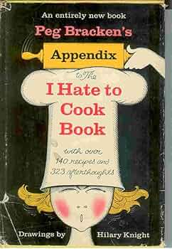 Peg Bracken's Appendix to The I Hate To Cook Book With Over 140