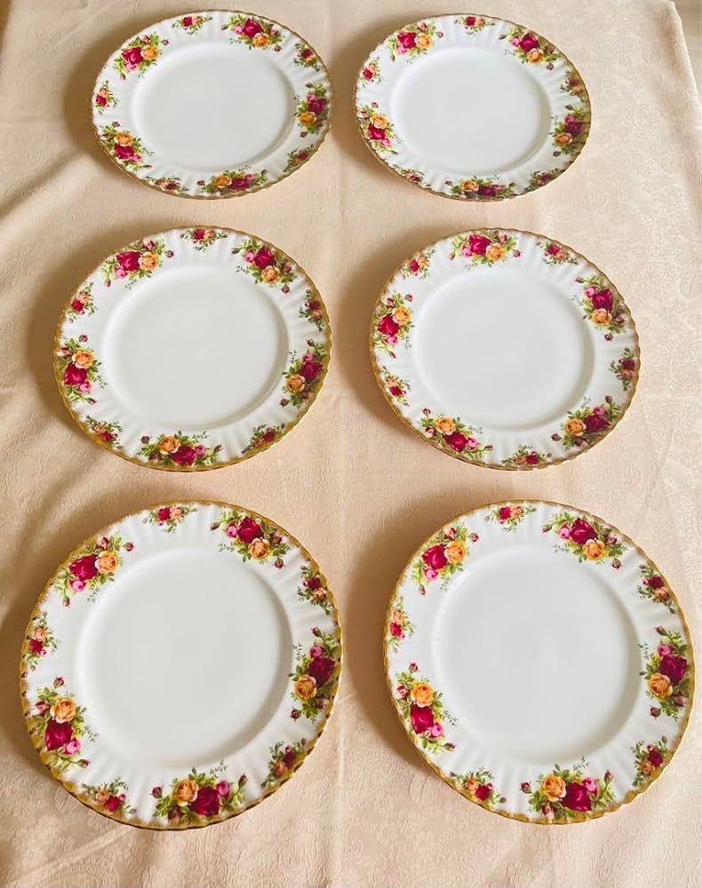 英国ビンテージ】ロイヤルアルバート☆ウインサム☆ディナー皿6枚