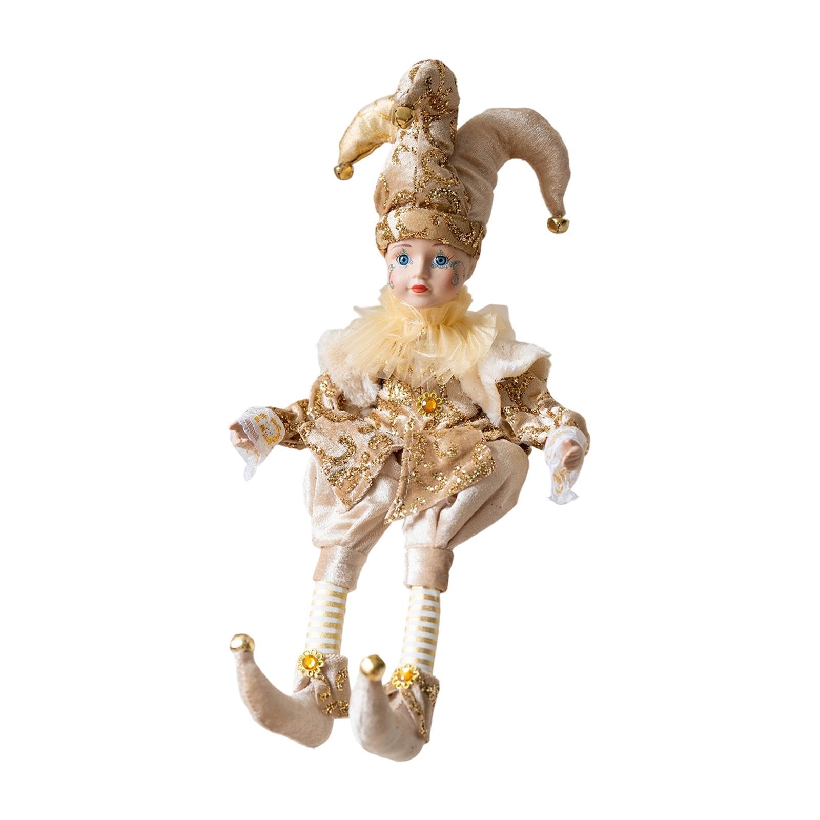 Cadeau de Noël Poupée Clown rockible Décoration de Table Salon et Bureau