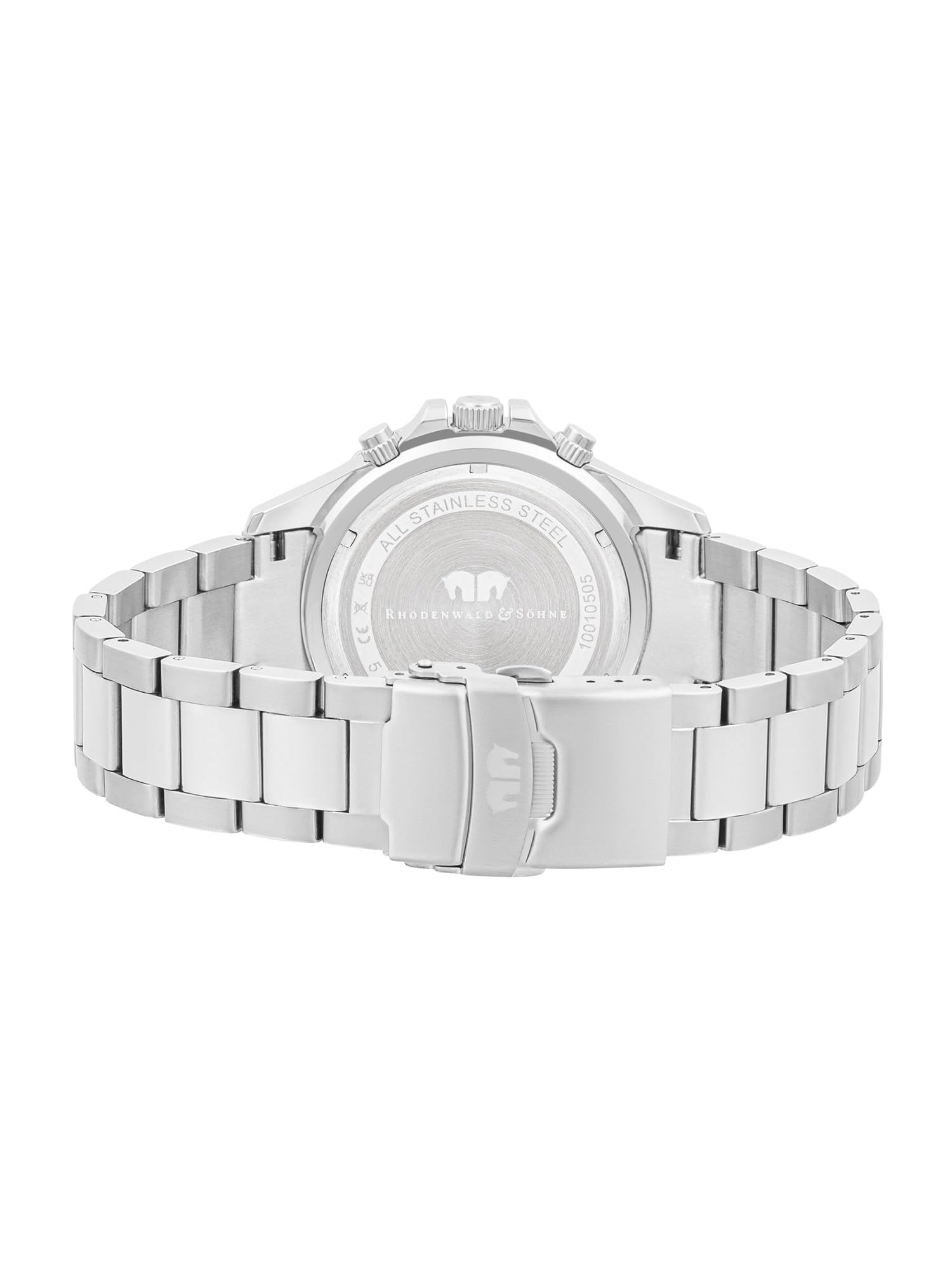 Rhodenwald & Söhne Herren Uhr Edelstahl Silber Quarzwerk 5 ATM