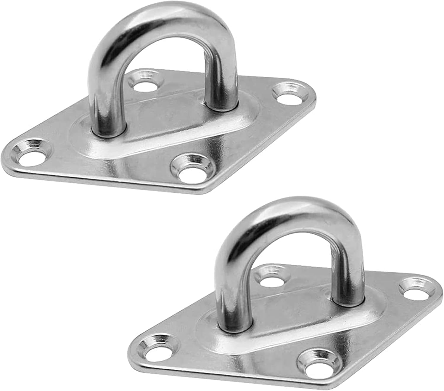 Aohcae Stainless Steel Diamond Pad Eye Plate, Heavy Duty pad Eye Marine