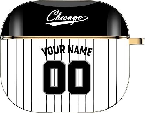 Miniatura 5 de Funda personalizada con nombre y número para AirPods Pro de 3 generación Pro 2 (2019, 2021, 2022) con llavero personalizado, regalo para fanáticos