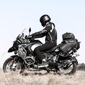 Rhinowalk Motosiklet Eyer Çantaları Su Geçirmez Titreşim Önleyici Motor Yan Çantalar Omuz Çantası Motosiklet Panniers 48L (24L* 2) çoğu Macera ve Spor Bisiklet Motosiklet Rafları için, 1 Çift