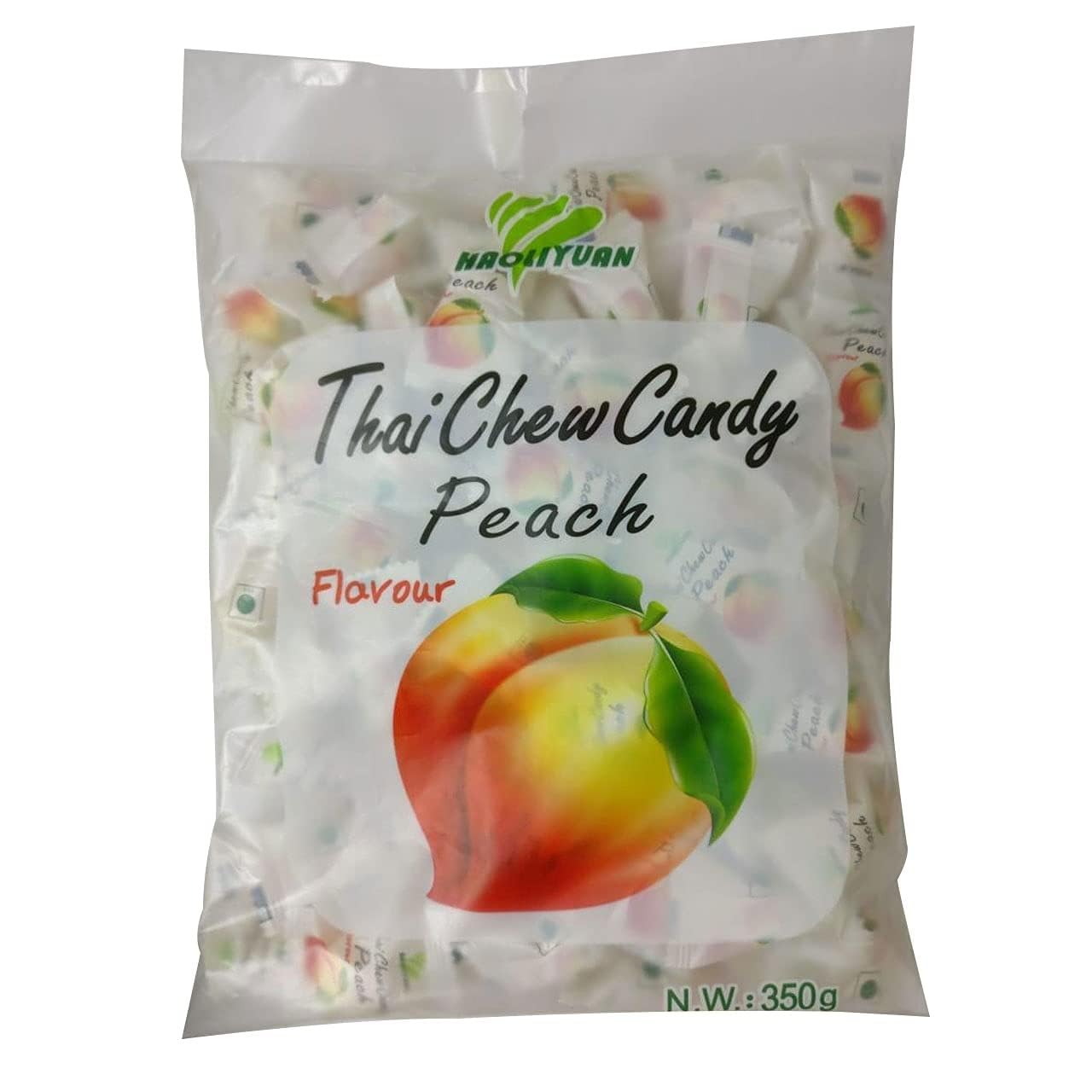 Haoliyuan Thai Chew Candy Smooth And Delicious Peach Falvour 350gm Pouch (Imported)