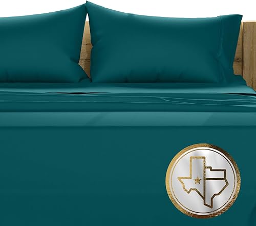Miniatura 22 de TEXAS LINEN CO. Juego de sábanas de algodón egipcio 100% tamaño King - Sábanas de algodón egipcio de lujo de 1500 hilos tamaño King, bolsillo