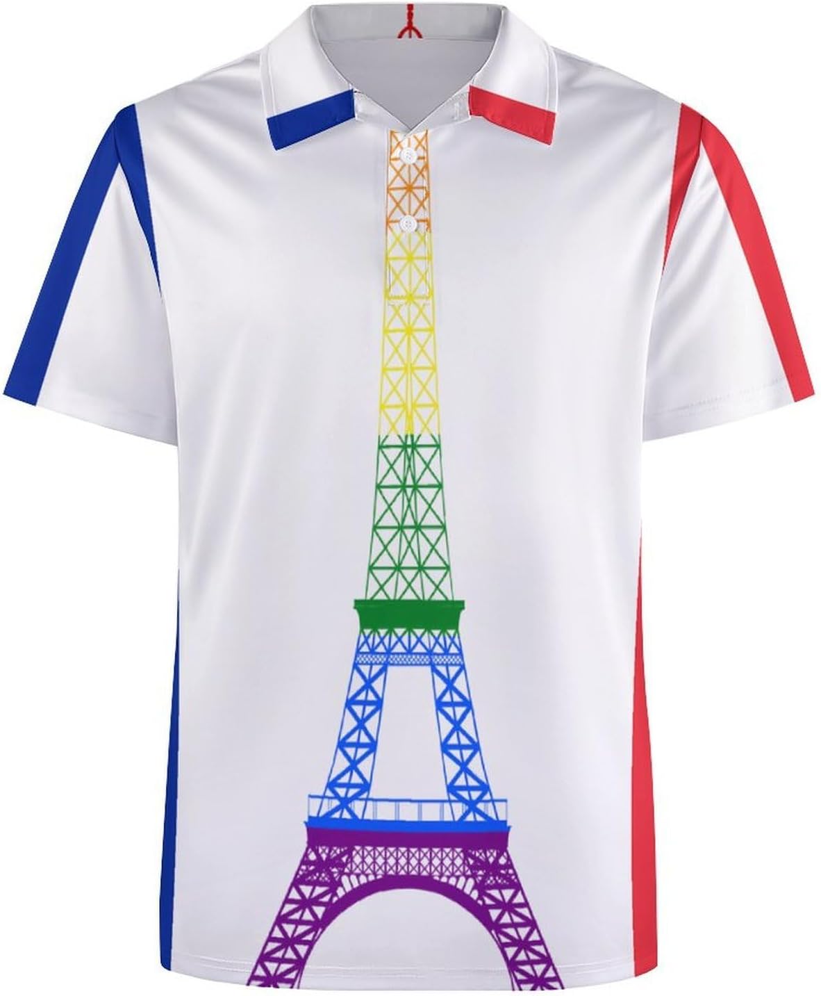 France Gay Flag Women's Golf Polo Shirts Short Sleeve Quick Dry Tennis Tops Casual Work Blouses