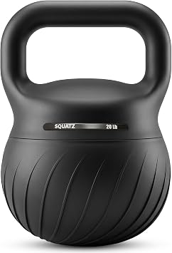 Squatz 20 lb Soft Training Kettlebells for Home Gym, Shock-Absorbing Base, Kettlebell with Extra-Wide Non-Slip Handle, Floor-Safe Design for Strength Workouts Body Conditioning Sessions