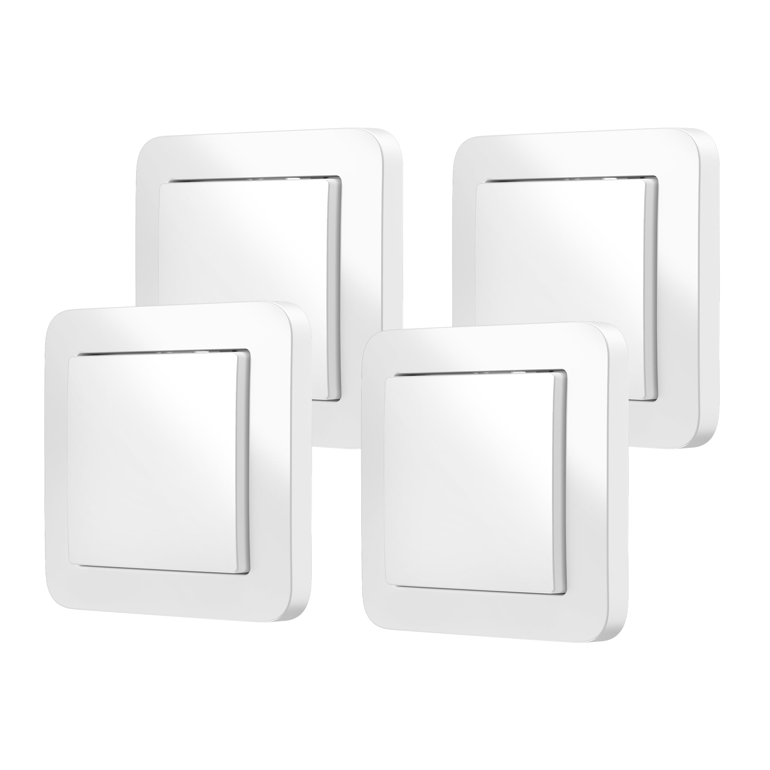 Bosch Bosch Smart Home wall switch for smart actuators, space-saving installation in connector socket, for Bosch Smart Home light/shutter control II, relay or dimmer, 4-piece set