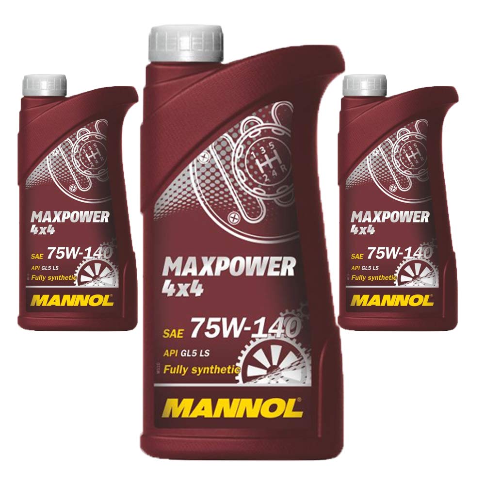 MANNOL 3 x 1 Liter Maxpower 75W-140 Getriebeöl Differenzialöl GL-5 LS