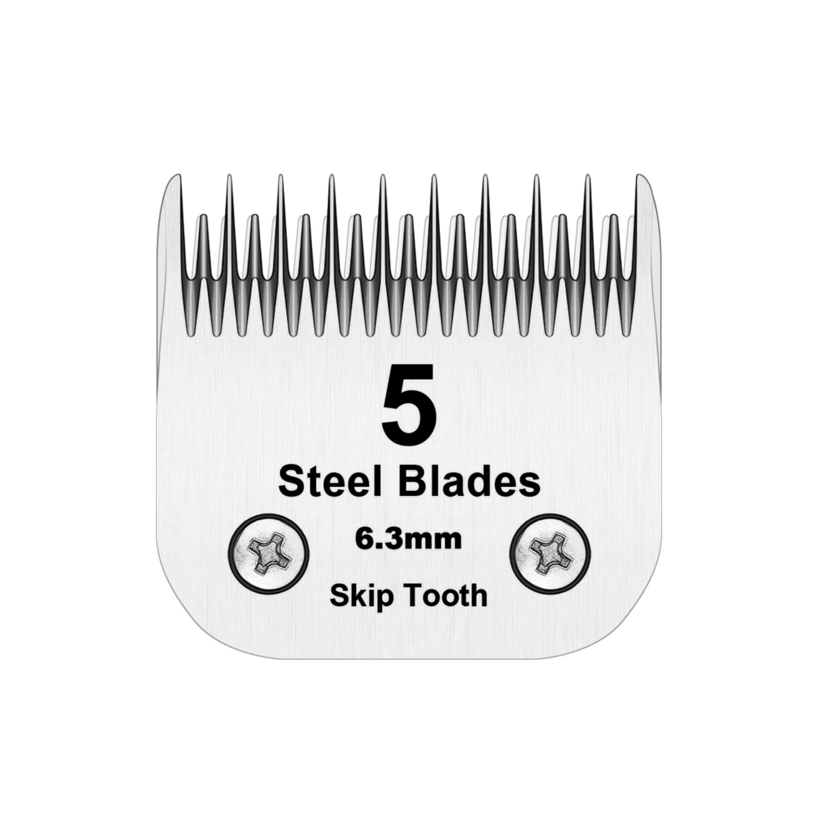 5 cuchillas de dientes desmontables, hoja de acero para aseo de perros compatible con cortadoras Andis, Oster A5, Wahl KM10, longitud de corte de 6,4 mm