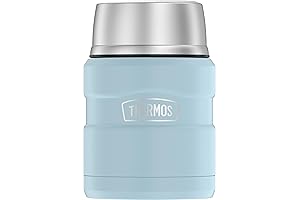 THERMOS Vacuum-Insulated Food Jar with Spoon, 16 Ounce, Matte Powder Blue: Lunchtime Essential