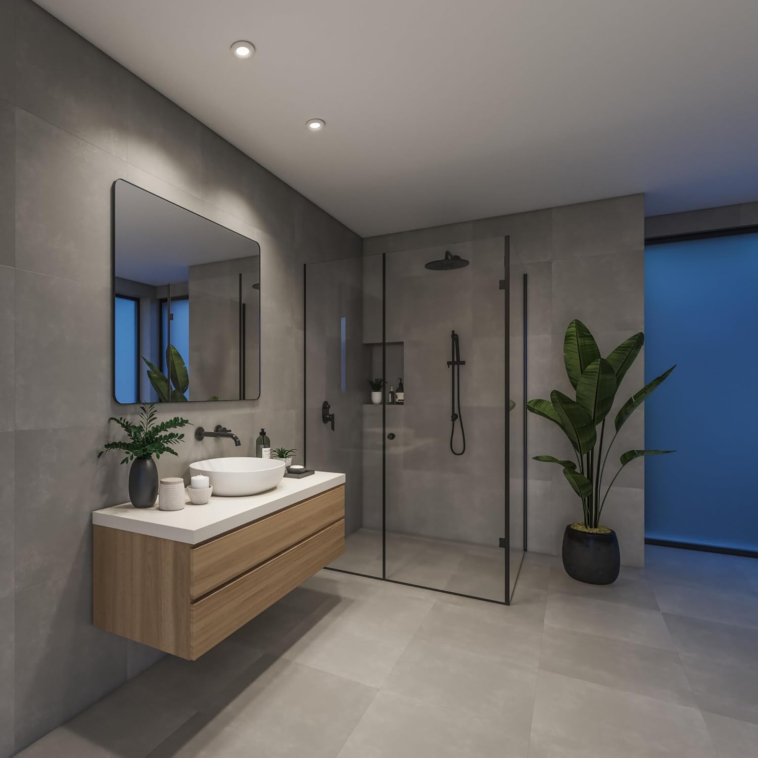 Philips Hue Adore, Faretti da incasso smart, Confezione da 3 | 5 W, Luce bianca da calda a fredda, Telecomando Dimmer Switch incluso, Smart Home, Controllo vocale via app, Con Bluetooth
