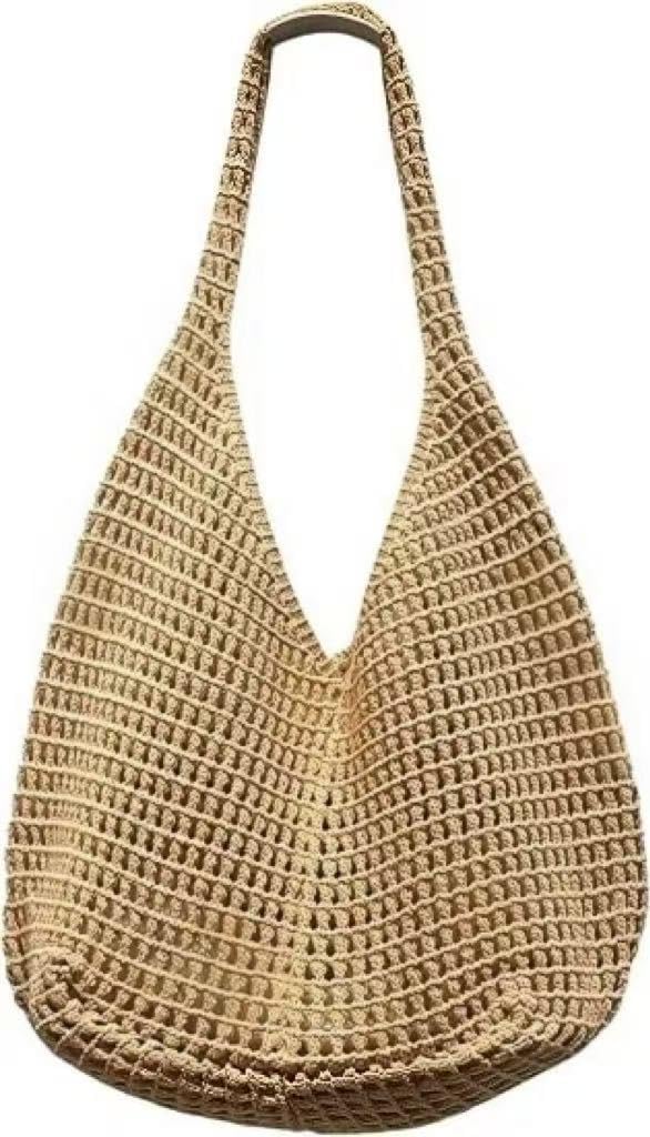 RNIEGA Crochet Beach Tote Bag for Women Summer Purse Beach Tote for Travel