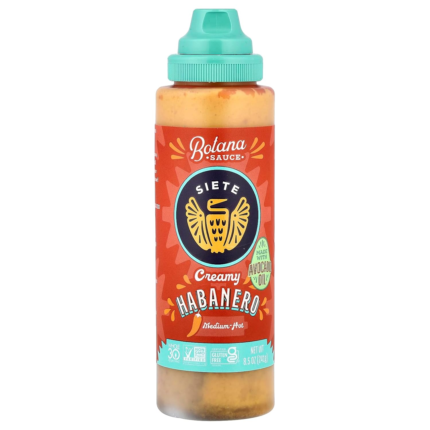Siete Sauce Botana Habanero 8.5 OZ Siete Sauce Botana Habanero 8.5 OZ