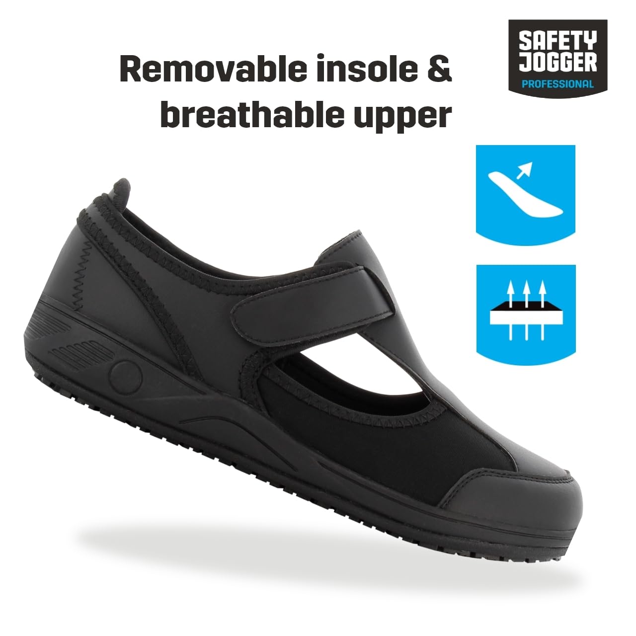 SAFETY JOGGER Scarpe di Sicurezza da Donna - Camille - Scarpe da Lavoro Leggere e Confortevoli con, Ideali per Infermieri, Cucina o Interni, Antiscivolo e Ammortizzanti, Oxypas