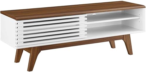 Miniatura 15 de Modway Render - Mueble moderno de mediados de siglo para mesa de bufé o TV de 63 pulgadas, en color roble Roble,Carbón vegetal,Nuez,Blanco de nuez