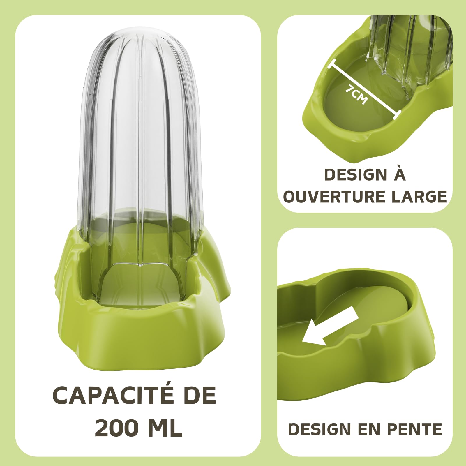 Distributeur Automatique de Nourriture pour Hamster, Convient aux Petits Animaux tels Que Les Hamsters, Hérissons, Écureuils, Cochons d'Inde (Vert)