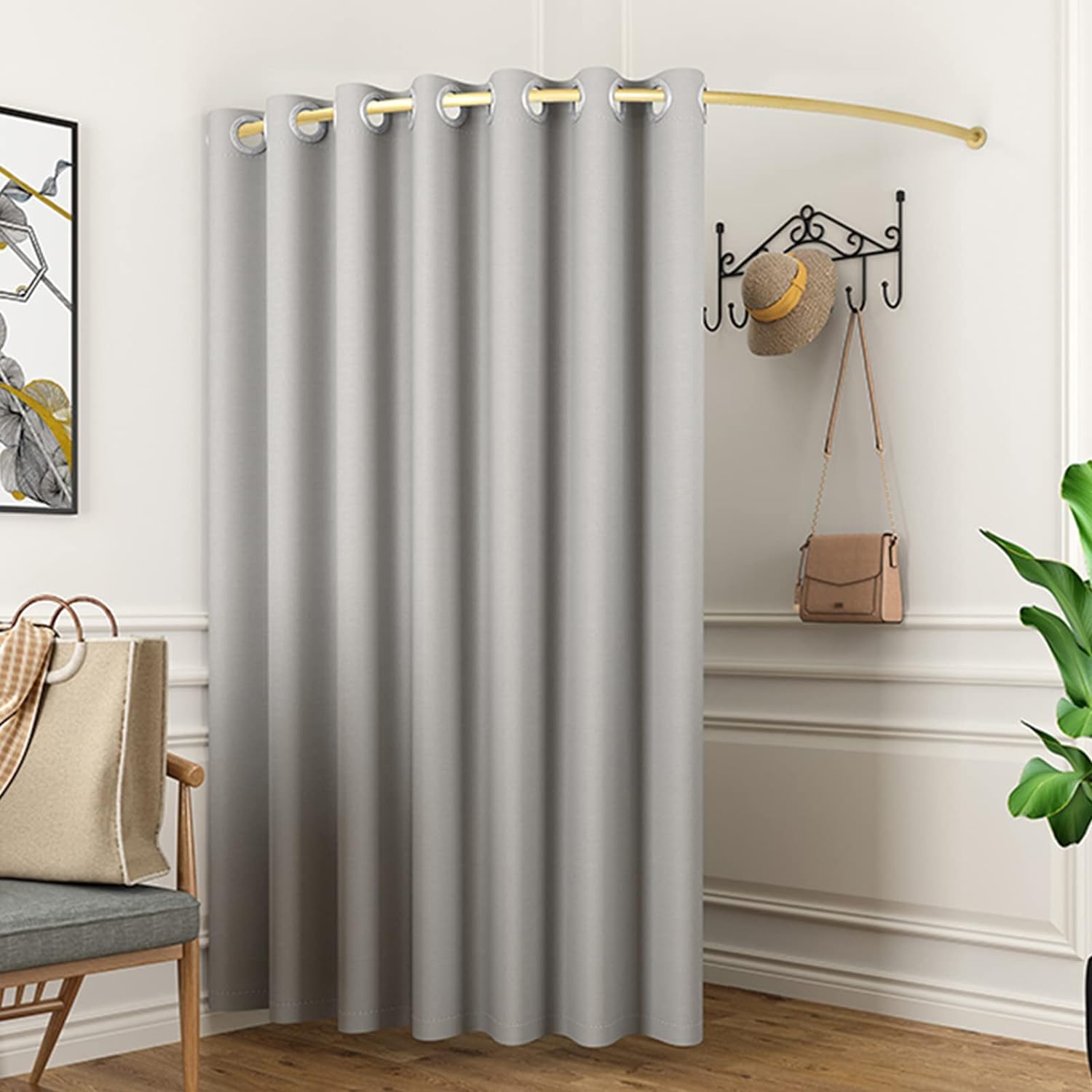 Cabina per camerini per negozi di abbigliamento, 100 cm per camerini e spogliatoi utilizzati in centri commerciali e uffici, per protezione della privacy e divisorio, include tenda oscurante