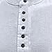 Civilian Irish Grandfather Collarless Shirt, Cotton and Linen Long-Sleeve Traditional Irish Shirt (White, 2X-Large)