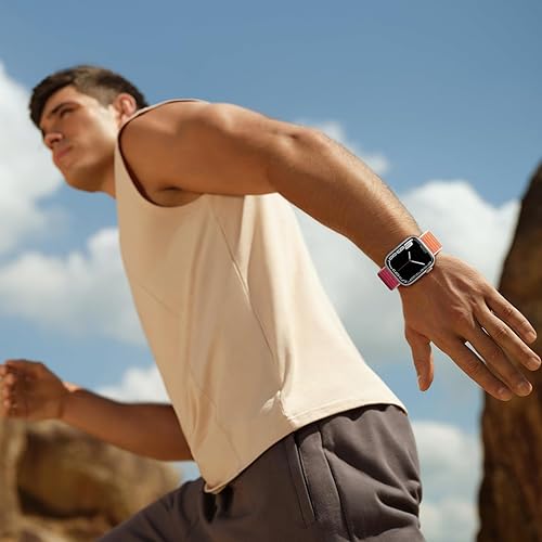 Miniatura 8 de Paquete de 4 correas deportivas de nailon compatibles con Apple Watch de 1.654 pulgadas, 1.732 pulgadas, 1.772 pulgadas, 1.772 pulgadas, para